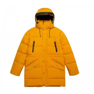 Zam kev cai ua Logo Lag luam wholesale ntev sov zam tsho tsho tsho Hooded Lub caij ntuj no Puff Sau Puffer Jacket